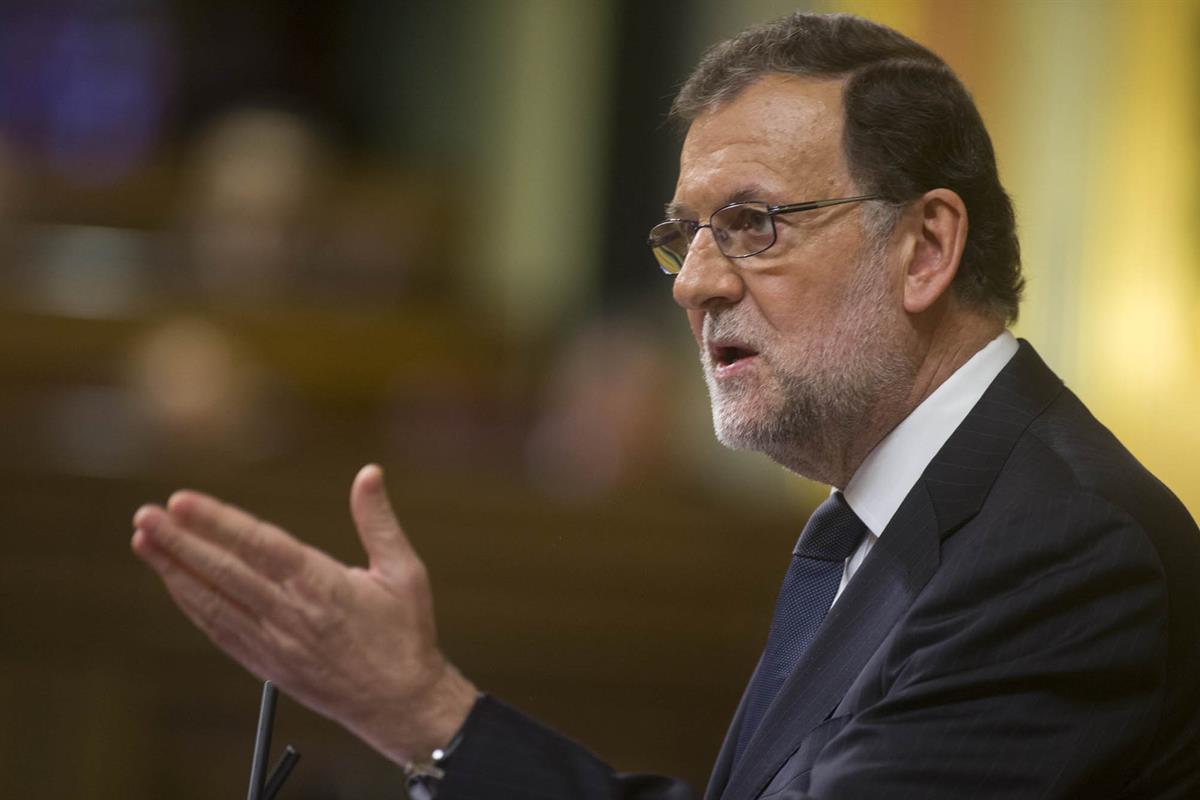 27/10/2016. Mariano Rajoy asiste al debate de investidura. Segunda jornada. El presidente del Gobierno en funciones y candidato a la reelecc...